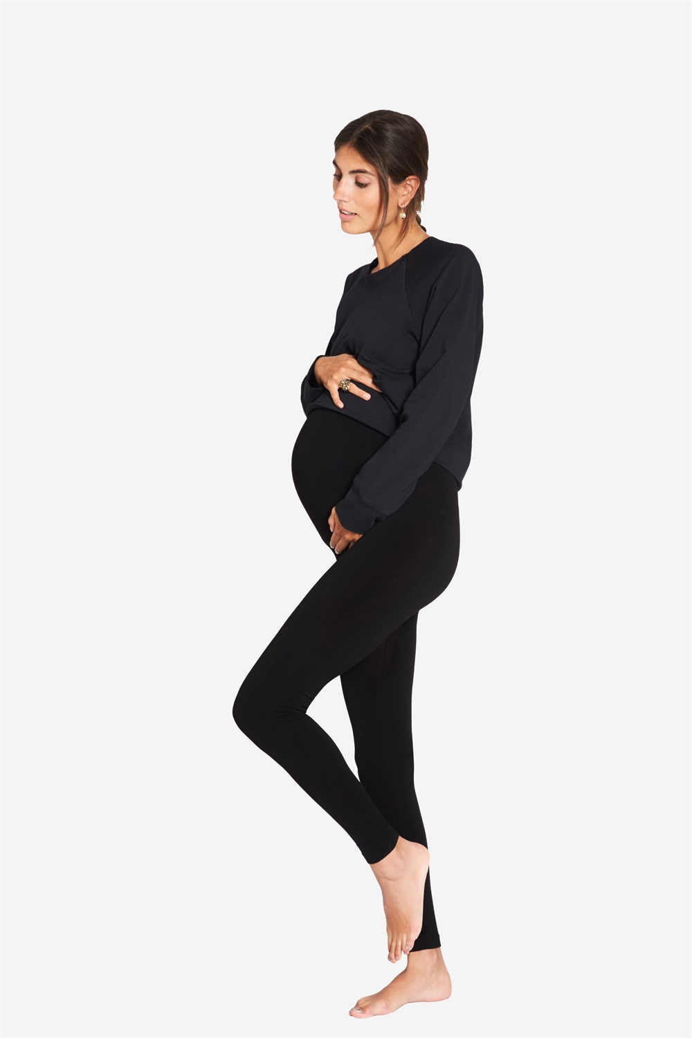 Svarte mamma leggings til gravide