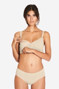 Nude Nursing Bra with click opening in bamboo fibers